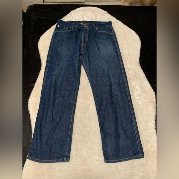 Sean John Mens Blue Loose Straight Leg Denim Jeans Size‎ 38x33 Cotton Pants - Picture 1 of 7